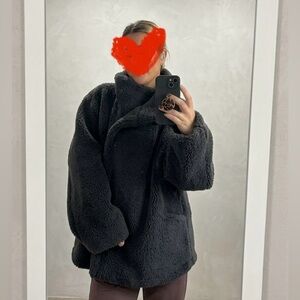 Cozy Gray Teddy Jacket